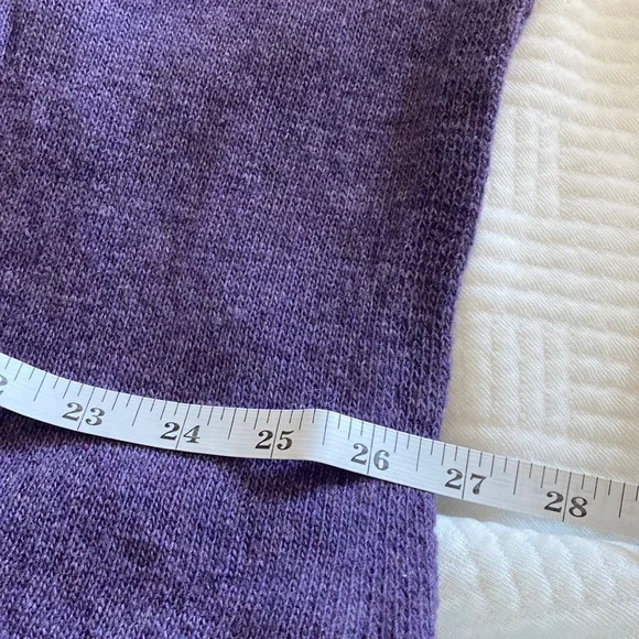 Italian Wool Cashmere Blend Poncho Purple SZ OSFM - Picture 3 of 8